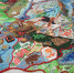Фрагмент вышитой карты Иркутской области. Фото из телеграм-канала правительства региона - Irk.Ru