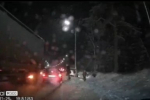 Появилось видео момента массового ДТП в районе Ангарска