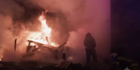 Пожар в жилом доме в Иркутске. Скриншот видео пресс-службы ГУ МЧС России по Иркутской области - Irk.Ru