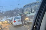 ДТП на Глазковском мосту спровоцировало пробки в Иркутске