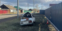 «Жигули» после аварии в Иркутском районе. Фото пресс-службы Госавтоинспекции Иркутской области - Irk.Ru