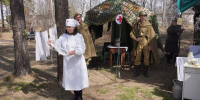 В Куйтуне при поддержке «Единой России» организовали историческую реконструкцию работы военно-полевого медсанбата времён Великой Отечественной войны - Единая Россия