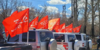 80 Знамён Победы провезли по улицам Тайшета в рамках акции «Патриот» - Законодательное Собрание