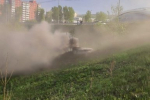 Водитель пострадал в результате возгорания школьного автобуса