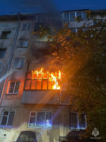 Женщину спасли на пожаре в городе Усть-Куте в Иркутской области
