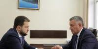 Губернатор Игорь Кобзев и глава Росавиации Дмитрий Ядров обсудили строительство нового иркутского аэропорта - ИА ИркСиб