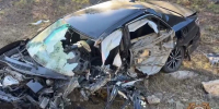 Разбитое авто. Скриншот из видео пресс-службы Госавтоминспекции Черемховского района - Irk.Ru