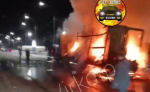 В Тайшетском районе вспыхнул грузовик