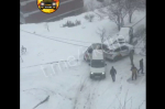 Четыре автомобиля столкнулись в Березовом из-за гололёда