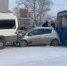 Легковушку зажало между автобусов в массовом ДТП в Иркутске - Baikal24.Ru