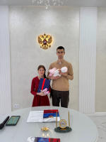 В отделе по г. Саянску службы ЗАГС Иркутской области состоялось торжественное имянаречение Камышниченко Евы Марковны