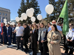 «Пламя гордости за Победу»: студенты и преподаватели Иркутского ГАУ приняли участие в героико-патриотической акции фото