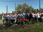Волонтёры Черемховского района посадили аллею у культурно-досугового центра