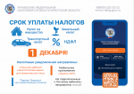 1 декабря - срок уплаты имущественных налогов за прошедший год